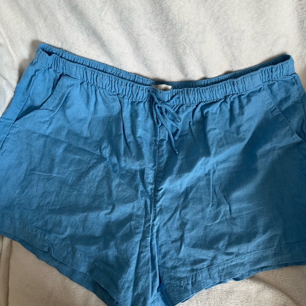Abercrombie & Fitch High Waist Blue Shorts